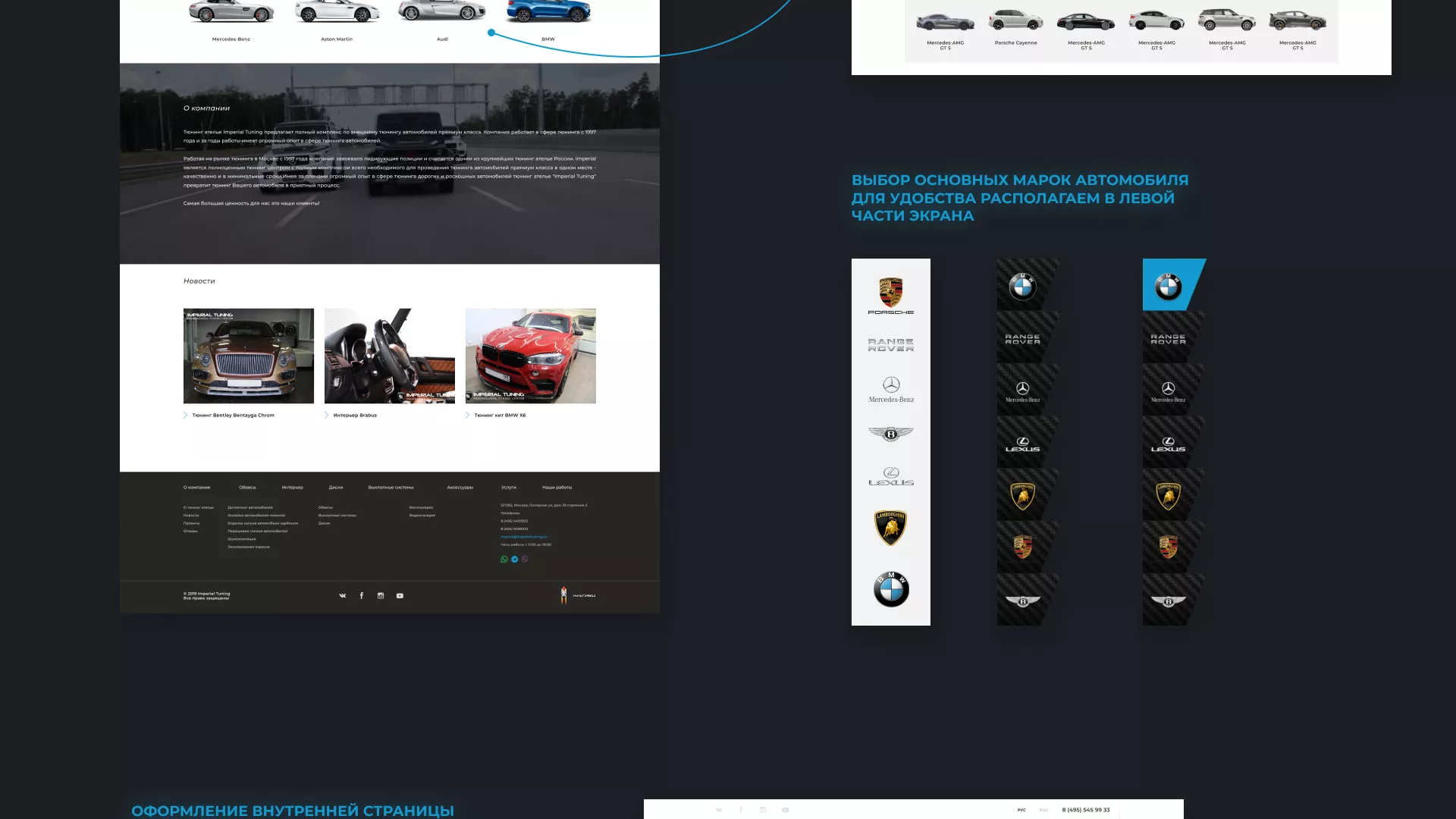 Создание сайта тюнинг-ателье «Imperial Tuning» в Аниве