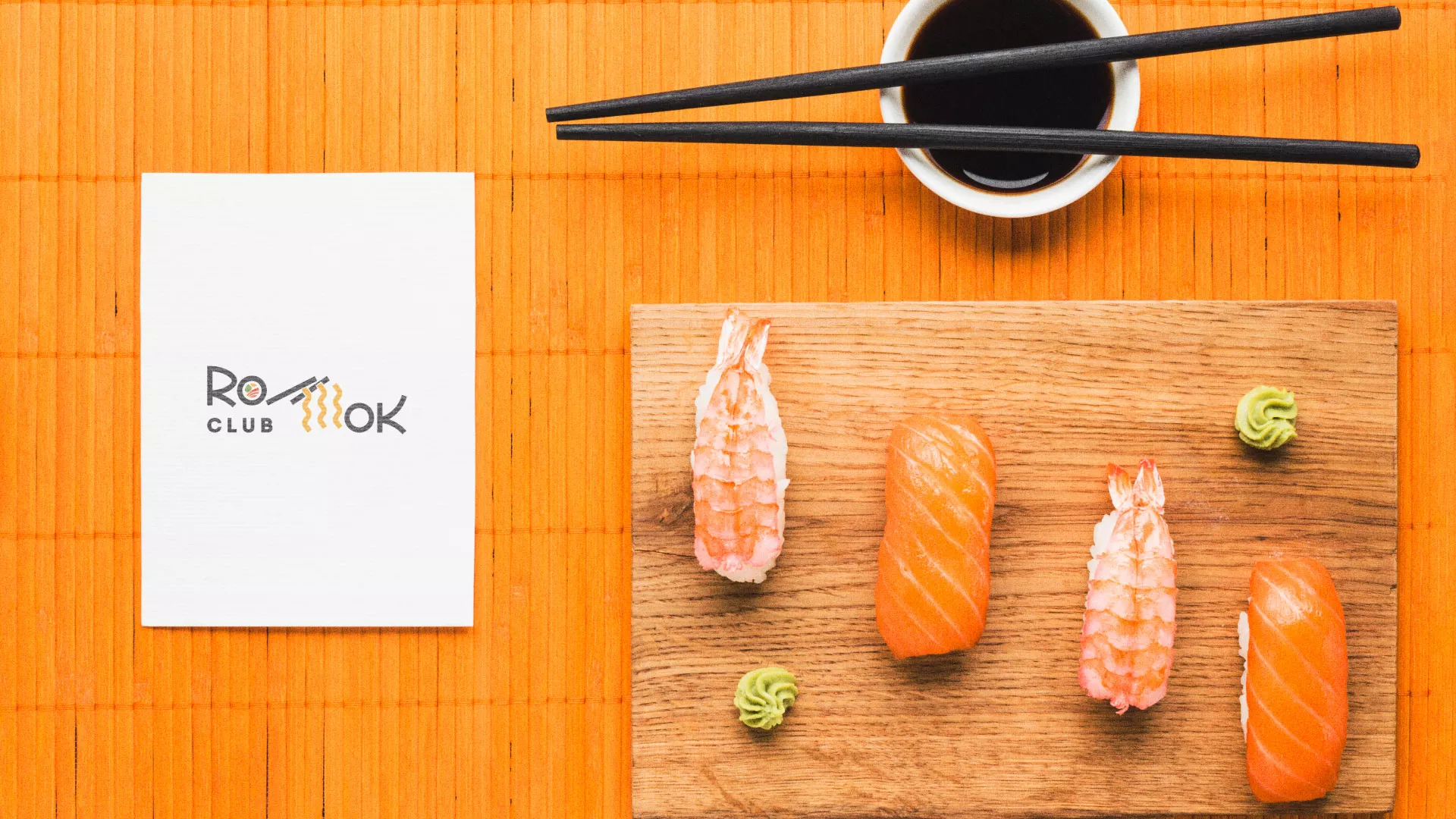 Создание логотипа суши-бара «Roll Wok Club» в Аниве