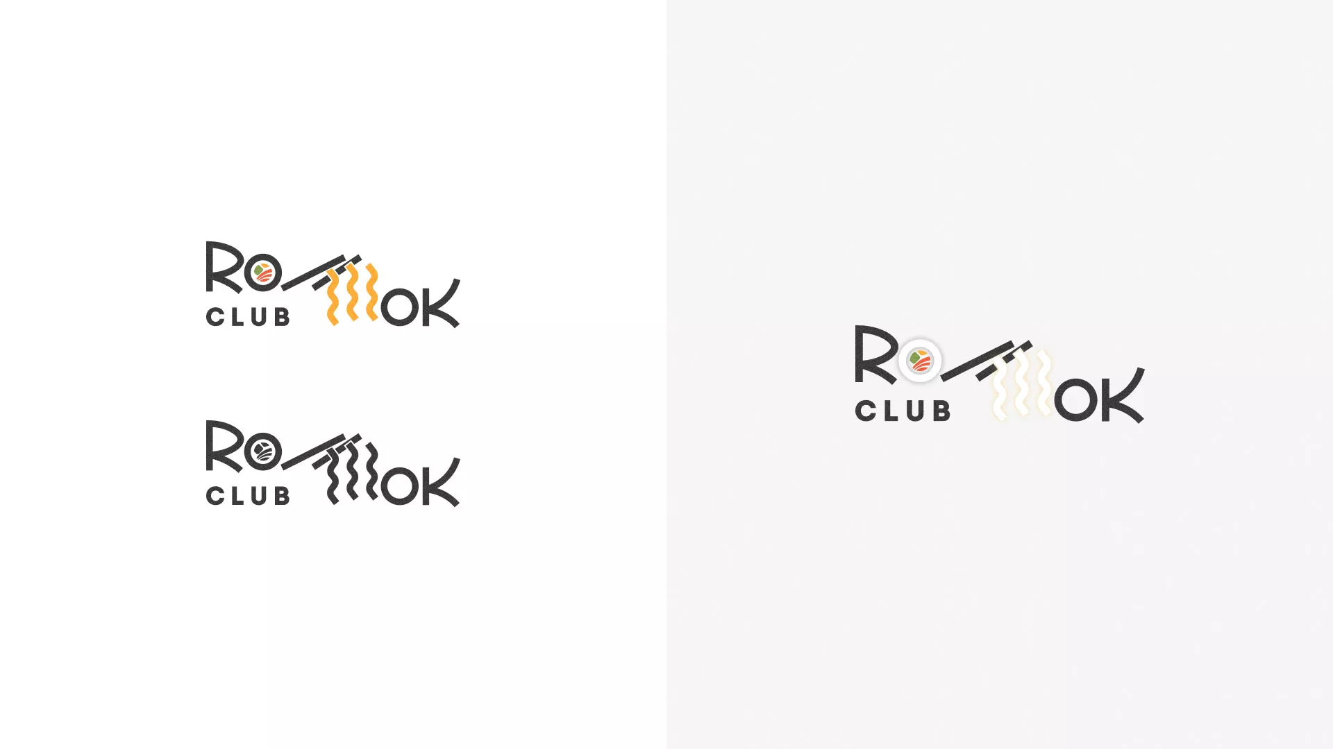 Создание логотипа суши-бара «Roll Wok Club» в Аниве
