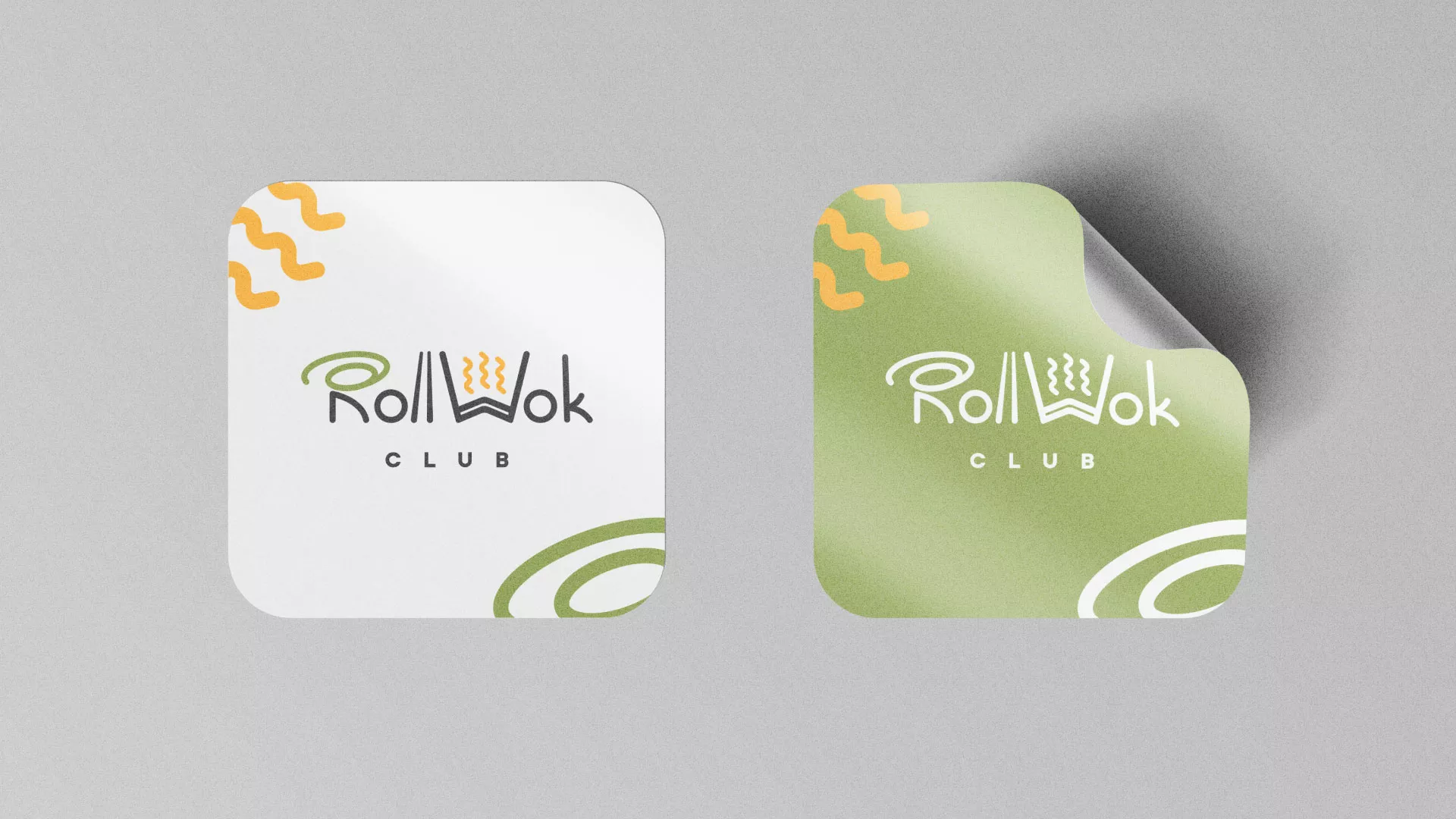 Разработка логотипа и фирменного стиля суши-бара «Roll Wok Club» в Аниве