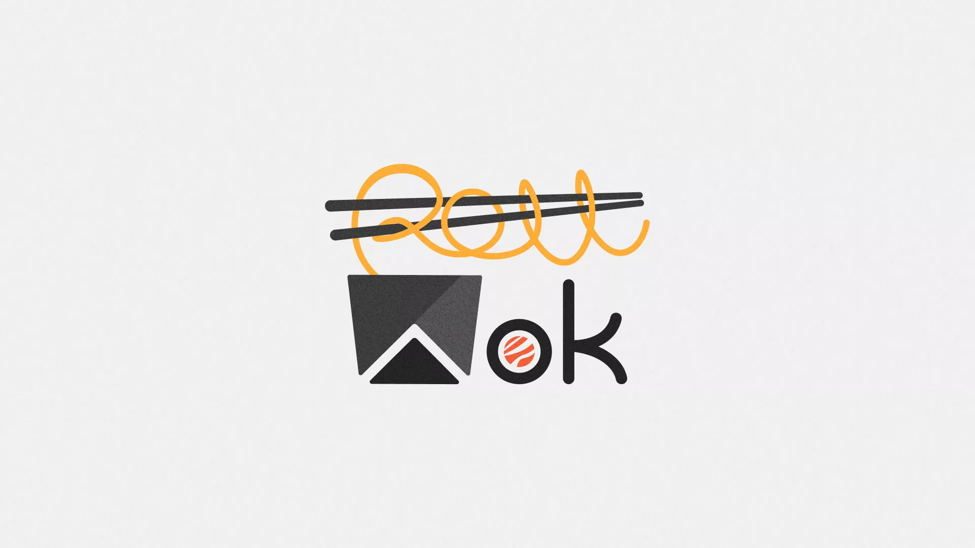 Разработка логотипа в Аниве для суши-бара «Roll Wok Club»