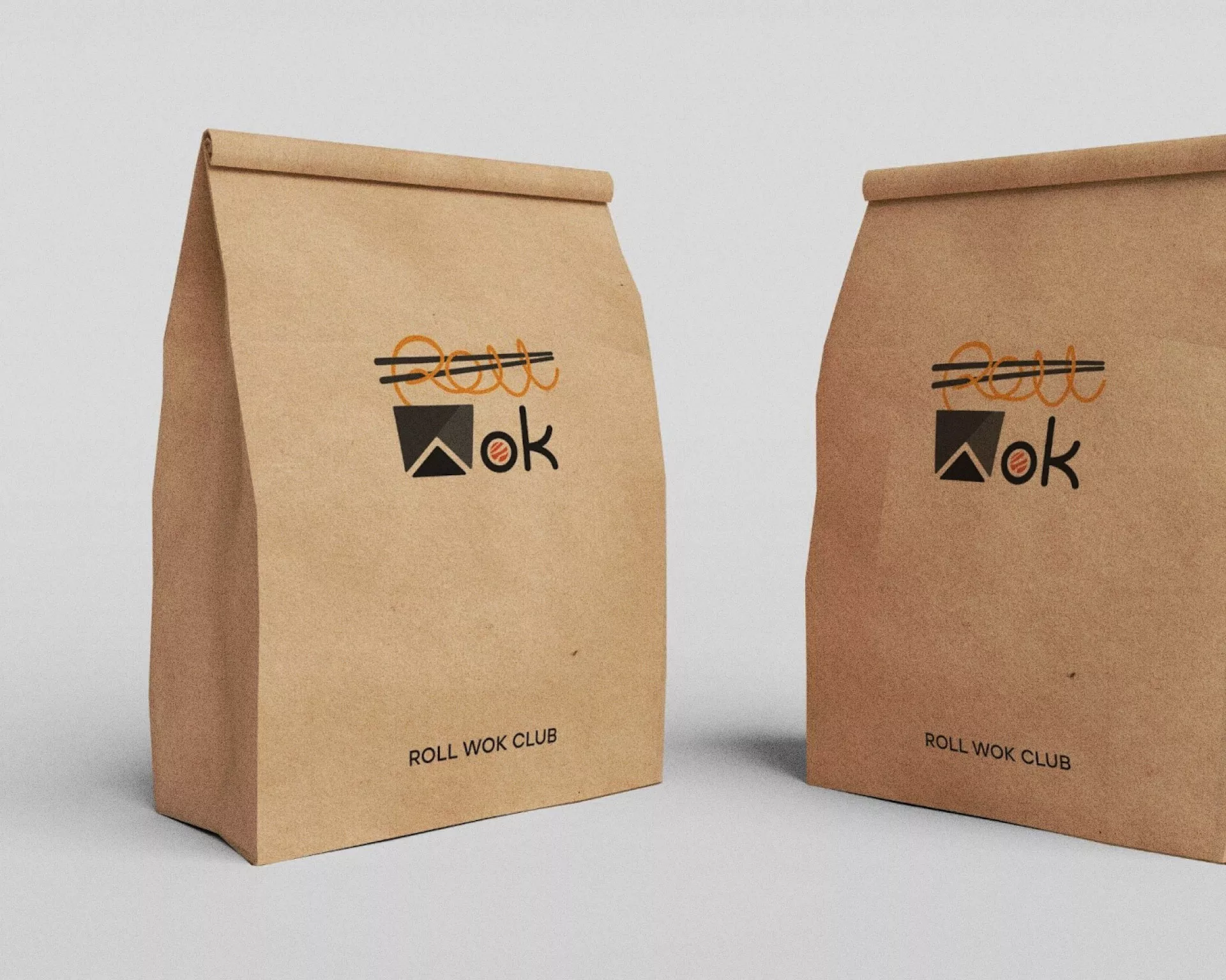 Создание дизайна упаковки суши-бара «Roll Wok Club» в Аниве